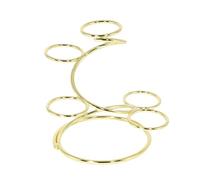 WNJZ Gorgeous Sturdy Metal Sphere Display Stand Marble Crystal Ball Holder Globe Display Room and Office Decor Egg Celestial (Gold 5 Balls Stand B)