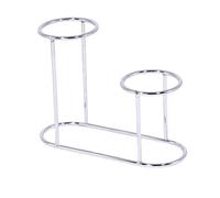 WNJZ Gorgeous Sturdy Metal Sphere Display Stand Marble Crystal Ball Holder Globe Display Room and Office Decor Egg Celestial (Silver 2 Balls Stand)