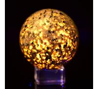 WNJZ Yooperlite Ball Healing Lavalite Sphere with Stand Meditation Chakra Room Decor Office Gift Energy Crystals Reiki Stones Collectible Sphere Stone Rocks Mineral (2.55~2.71 Inch)