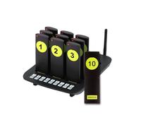 WNKRUN Restaurant Pager System Wireless Paging Buzzer 500m Social Distancing Buzzer Calling System for Restaurant Food Truck Cafe Hotel 10 Pagers