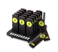 WNKRUN Restaurant Pager System Wireless Paging Buzzer 500m Social Distancing Buzzer Calling System for Restaurant Food Truck Cafe Hotel 18 Pagers