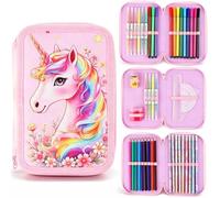 WnlahuWA Pencil case, game pencil case, 3 compartments, pencil case for boys, Nylon, Stationery Set