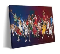 WNLEGNED Basketball NBA Greats Allen Iverson Kobe Bryant Collage Poster Decorative Painting Canvas Wall Posters And Art Picture Print Modern Family Bedroom Decor Posters 08x12inch(20x30cm)