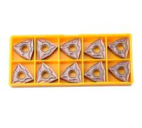 WNMG080408 Carbide Inserts 10pcs, for CNC Turning Tool Inserts for MWLNR Lathe Holder, Purple Carbide Indexable Insert 16x16mm for Steel and