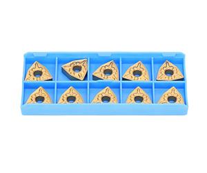 WNMG080408 - TM LF9018 CNC Lathe Turning Insert, Solid Carbide Blade for Metal Cutting, Indexable Carbide Turning Tool with High Precision and Durability, 10Pcs CNC Lathe Blades fo