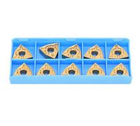 WNMG080408 - TM LF9018 CNC Lathe Turning Insert, Solid Carbide Blade for Steel Cutting, Indexable Carbide Tool with High Precision and Durability, 10Pcs Set for Heat - Al