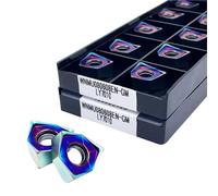 WNMU040304 WNMU060408 WNMU080608 LY7010double-sided Hexagonal 90 Degree Right Angle Fast Feed MFWN Carbide Inserts(WNMU080608-GM LY7010)