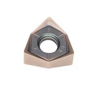 WNMU080608 Carbide Inserts PlatesDouble-Sided Hexagonal 90° Right Angle Fast Feed Milling Cutter 10PCS(WNMU080608EN-JGM a)