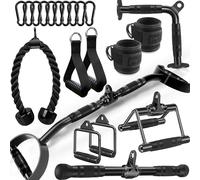 WNOEY Cable Machine Attachment Set, Multi-Functional Gym Cable Attachments, Heavy Duty Cable Attachments for Home Gym Fitness Workout