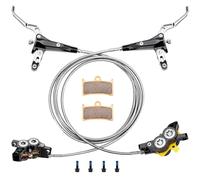 WNOOENG Upgraded Front Rear Hydraulic Brake Kit for Surron Light Bee X/S, Talaria Sting MX3 R/MX4, E Ride Pro-SS, Segway X160 X260 Electric Dirt Bike Parts (Black)