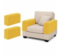 Wnote 2Pcs Stretch Sofa Armchair Covers for Recliner Gold 56D x 16W x 20Hcm | Soft&Breathe Fabric, Anti-slip Design, Protects Armrests From Stains And Wear, Easy To Install, Refreshes Old Furniture.