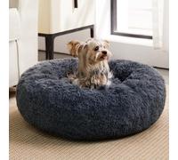 WNPETHOME Calming Dog Beds for Large Dogs, Anti-Anxiety Donut Pet Bed, Fluffy Faux Fur Plush Dog Bed,Warming Cozy Soft Round Pet Bed for Large Jumbo Dogs, Cat Cuddler Cushion