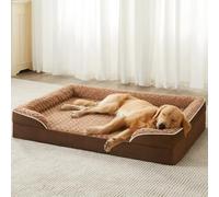 WNPETHOME Dog Bed for Extra Large Dogs, Washable Dog Bed with Waterproof Lining and Non-Slip Base, Orthopedic Egg Foam Couch for Sleeping Pets, Pet Bed