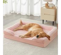 WNPETHOME Dog Bed for Extra Large Dogs, Washable Dog Bed with Waterproof Lining and Non-Slip Base, Orthopedic Egg Foam Couch for Sleeping Pets, Pet Bed