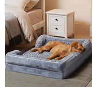 WNPETHOME Dog Beds for XXL Dogs, Washable Dog Bed, Bolster, Dog Sofa Bed with Waterproof Lining and Non-Slip Base, Orthopaedic Egg Foam Sofa Bed, Pet Bed for XXL Dogs