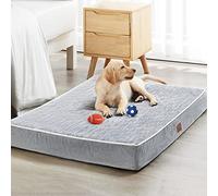 WNPETHOME Orthopaedic Dog Bed for Large Dogs, Extra Large Waterproof Dog Bed with Removable Washable Cover and Non-Slip Base, Egg Crate Foam Pet Bed Mat, Multi-Needle Quilting, XXL Dog Crate Bed