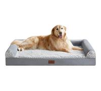 WNPETHOME Orthopedic Dog Bed for Large Dogs - XL Washable Pet Bed with Waterproof Cover, Bolstered Sides & Anti-Slip Base - Premium Plush Dog Couch for Indoor Use, Comfort & Joint Relief