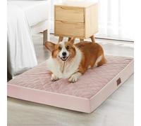 WNPETHOME Washable Dog Bed, Large, Extra Large Dog Bed with Removable Washable Cover and Non-Slip Backing, Egg Crate Foam Pet Bed Mat, Multi Needle Quilting