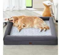 WNPETHOME Washable Dog Beds Large Sized Dog, XXXL Dog Bed, Orthopedic Dog Sofa Bed with Removable & Waterproof Cover, Extra Large Dog Bed with Bolster Sides for Sleeping, Giant Dog Bed with Sides
