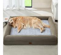 WNPETHOME Washable Dog Beds Large Sized Dog, XXXXL Dog Bed, Orthopedic Dog Sofa Bed with Removable & Waterproof Cover, Extra Large Dog Bed with Bolster Sides for Sleeping, Giant Dog Bed with Sides