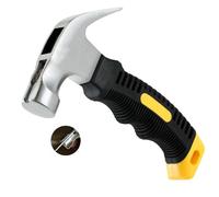 Wnqou 8oz Claw Hammer - Smooth Face Camping Mini Hammer with Magnetic, Black