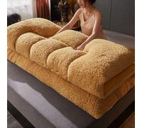 WNRLL Japanese Futon Mattress Extra Thick Fluffy Floor Futon Mattress Super Soft Shaggy Roll Up Sleeping Pads Portable Sleeping Mat Sofa Mattress Guest Bed,02,90 * 200cm