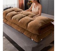 WNRLL Japanese Futon Mattress Extra Thick Fluffy Floor Futon Mattress Super Soft Shaggy Roll Up Sleeping Pads Portable Sleeping Mat Sofa Mattress Guest Bed,03,60 * 120cm