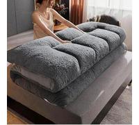 WNRLL Japanese Futon Mattress Extra Thick Fluffy Floor Futon Mattress Super Soft Shaggy Roll Up Sleeping Pads Portable Sleeping Mat Sofa Mattress Guest Bed,01,100 * 200cm