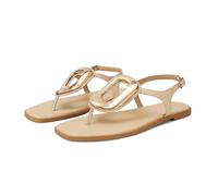 Wnshonzy Flip-Flops for Women Thong Sandals Flat Slingback Strappy Buckle Beach Comfort Open Round Toe Ladies Dressy Metal Hardware Decoration Summer Shoes Casual Fashion, Nude, 6 UK