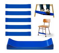 WNSIRVY 5 Pack Chair Bands for Kids with Fidgety Feet, ADHD Tools for Kids, Improve Focus & Reduce Restlessness, Chair Bands for Sensory ADHD ADD Autism - Classroom & Home Must Haves (Blue)
