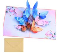 WNV Butterfly Pop Up Birthday Cards for Women, Wife Birthday Card with Envelope, Birthday Gifts for Grandma, Kids, Daughter, Sister in Law Birthday Cards