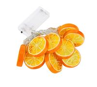 Wnvivi 1.5m Fruit String Light,10LED Lemon and Lime Shaped String Lights,Christmas String Lights for Indoor Outdoor Holiday Party Decoration(Orange)