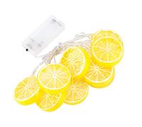 Wnvivi 1.5m Fruit String Light,10LED Lemon and Lime Shaped String Lights,Christmas String Lights for Indoor Outdoor Holiday Party Decoration(Lemon)