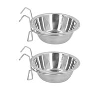 Wnvivi 2 Pcs Stainless Steel Hanging Pet Bowl,Dog Crate Water Bowl,Hanging Dog Food Feeder Bowl for Kennel Cage Crate