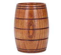 Wnvivi 210ml Wooden Beer Cup,Barrel Shaped Drinking Beer Tea Cup,Solid Wood Polished Coffee Milk Cup Drinking Mugs for Home Bar Cafe