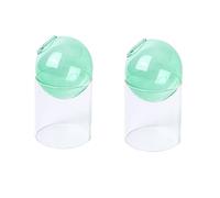 Wnvivi 2Pcs Space Hydroponic Glass Vases,Mini Fish Tank Desktop Ornaments,Modern Hydroponics Plants Propagation Vases Table Decor-Green