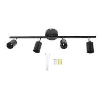 Wnvivi 4 Heads Tracking Lighting Fixtures,Foldable Ceiling Tracking Lights Stand,Rotatable Ceiling Spotlight Track Lighting Holder for E27 Bulb