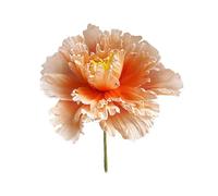 Wnvivi 40cm Large Peonies Flower,Handmade Linen Peony Plant,Single Stem Faux Peony Flowers,Artificial Peonies Blooms for Home Wedding Decoration(Orange)