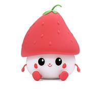 Wnvivi Cartoon Bedside Night Light,Cute Strawberry LED Table Lamp,Decorative Mini Silicone Strawberry Nightstand Lamp for Bedroom Bar (Red)