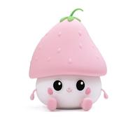 Wnvivi Cartoon Bedside Night Light,Cute Strawberry LED Table Lamp,Decorative Mini Silicone Strawberry Nightstand Lamp for Bedroom Bar (Pink)