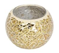 Wnvivi Gold Mosaic Candle Holder,Tealight Candle Holder,Glass Votive Candle Holders,European Style Candlesticks for Home Parties Anniversaries Decoration