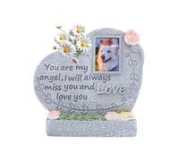 Wnvivi Mini Pet Memorial Stones,Pet Grave Markers,Cat Dog Grave Marker Pet Monument,Pet Memorial Stone for Loss of Dog (D)