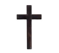 Wnvivi Solid Wood Wall Cross,16 x 28 cm Jesus Christ Wooden Crosses,Christians Cross Catholic Cross for Church Wall Catholic Decoration(Black)
