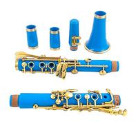 WNWN Bb Clarinet Lacquer Gold 17 Keys Sib Klarnet Wathet Blue Clarinet Professional Clarinet