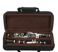 WNWN New Eb 17 Keys Professional Clarinet Ebony wood Clarinet silver plated key E flat Sweet Tone Professional Clarinet (Color : Light Grey)