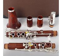 WNWN Red Wood Professional Clarinet Rosewood bB/Rose Gold-Plated Keys/Redwood Sib Klarne Professional Clarinet (Color : 2)
