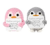 WNXBFO 2 Pcs Positive Penguin, Penguin, Easter Positive Gifts, Positivity Gifts, Thoughtful Gifts for Friends, Positive Gift for Family Friends Encouragement Party Decoration