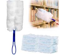 WNXBFO 20PCS Flash Dust Magnet with 1 Flash Duster - Disposable Duster Heads for Easy Dusting, Electrostatic Dust Removal, Starter Kit for Home & Car Cleaning