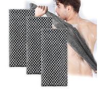 WNXBFO 3 Pcs Exfoliating Shower Towel, Extra Long Deep Back Exfoliator Towel, Specifically Designed for Back Body Scrubbing Cleaning Dirt and Dead Skin