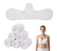 WNXBFO 8 PCS Bra Liners for Sweat, Under Bra Sweat Liners and Under Breast Pads, Cotton Bra Liners for Active Lifestyles and Warm Weather Silver